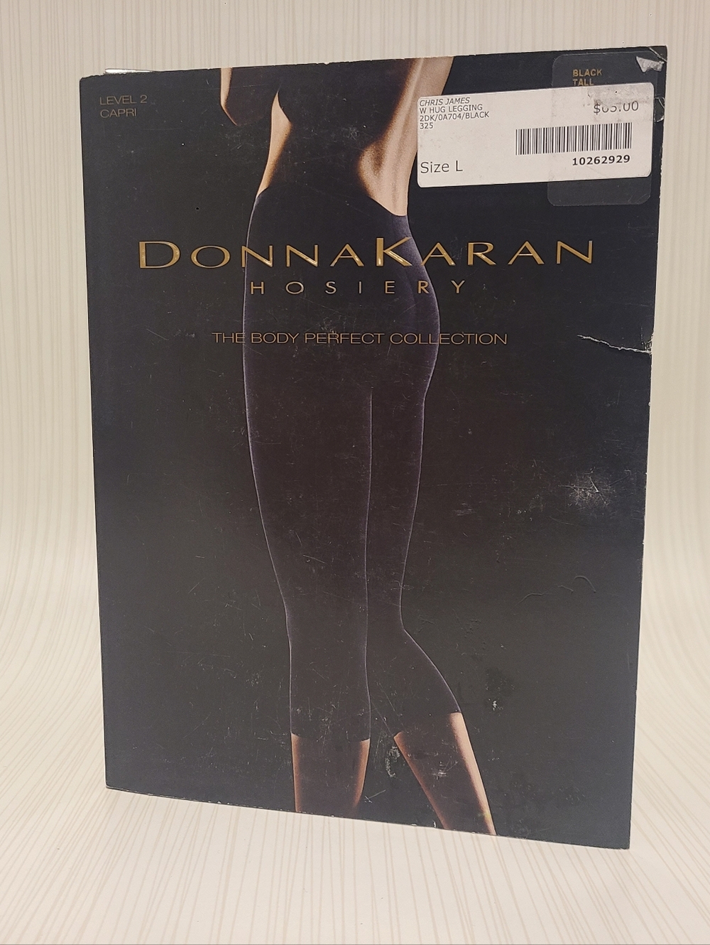 Donna Karan Hosiery Large New Shelf Worn Level 2 Capri Black